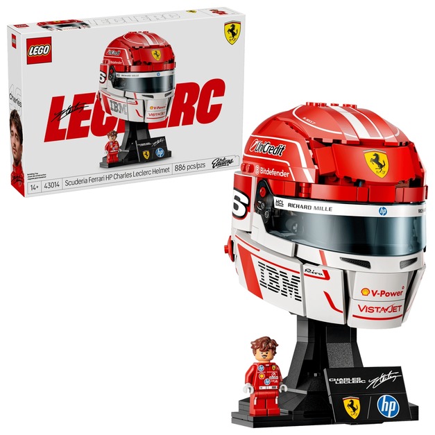 【磚星球】樂高 LEGO 43014 法拉利 夏爾 勒克萊爾 頭盔 Scuderia Ferrari HP Charles Leclerc Helmet