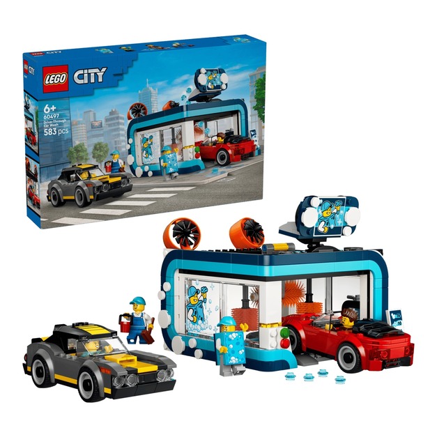 【磚星球】樂高 LEGO 60497 城市系列 隧道式洗車場 Drive-Through Car Wash