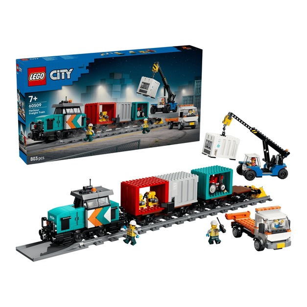 【磚星球】樂高 LEGO 60509 城市系列 港口貨物列車和起重機與卡車 Harbor Freight Train with Crane & Truck