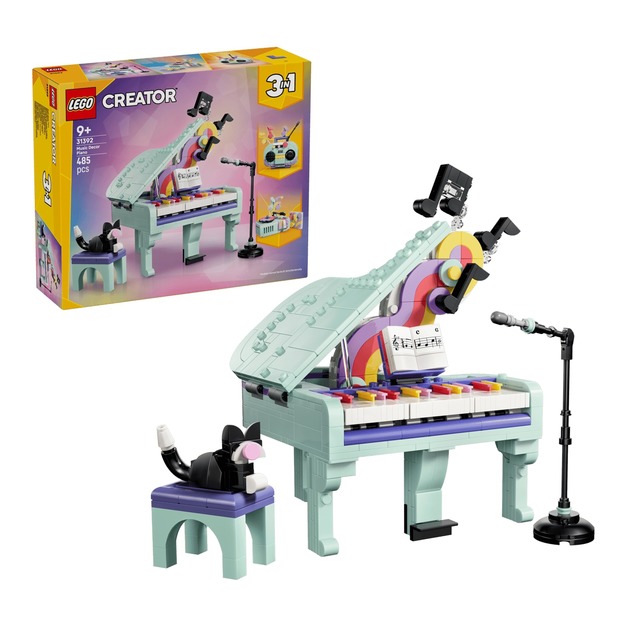 【磚星球】樂高 LEGO 31392 創意三合一系列 音樂裝飾鋼琴與貓咪 Music Decor Piano with Cat