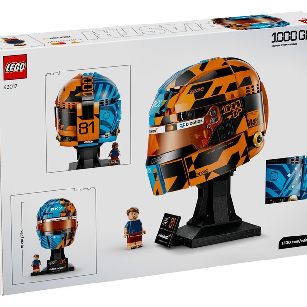 【磚星球】樂高 LEGO 43017 麥拉倫 奧斯卡 皮亞斯特里 頭盔 McLaren Mastercard F1® Team Oscar Piastri Helmet