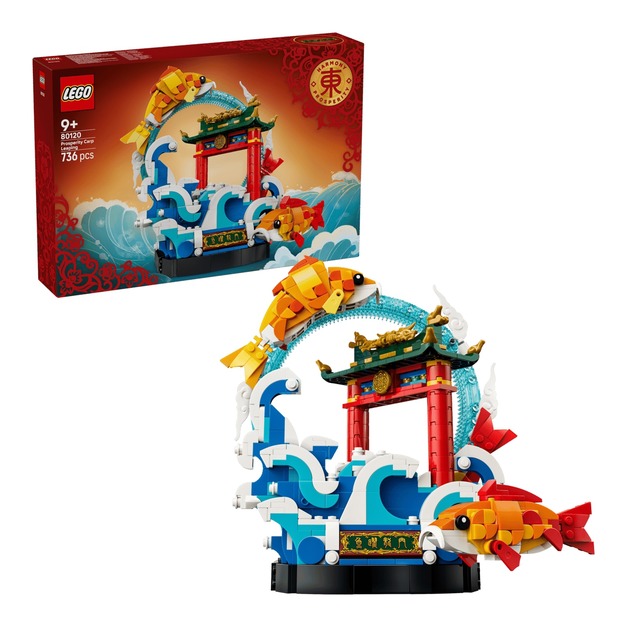 【磚星球】樂高 LEGO 80120 節慶系列 魚躍龍門 Prosperity Carp Leaping