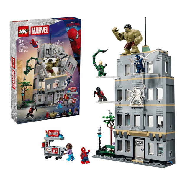 【磚星球】樂高 LEGO 76350 漫威系列 蜘蛛人和綠巨人浩克的精采激戰 Spider-Man vs. Hulk Epic Clash