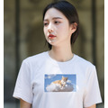 LOOKFINE 在雲層中放鬆的橘貓 短T_1