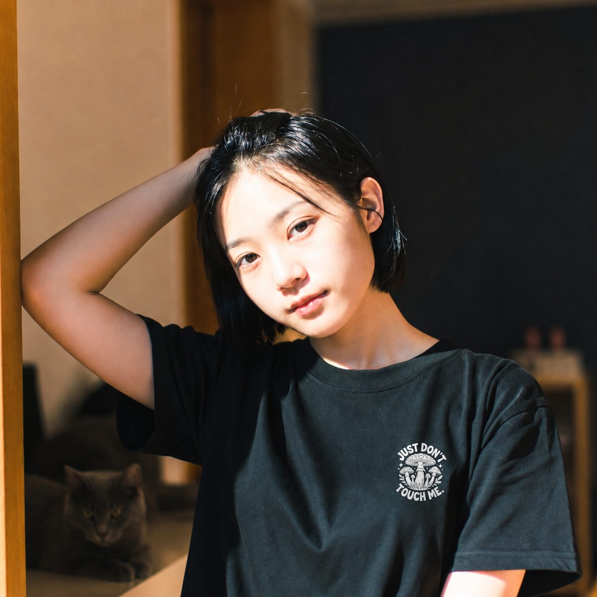 LOOKFINE 菇菇勿碰 重磅純棉短T