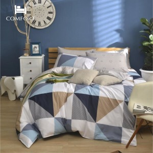 精梳棉床包被套四件組(鋪棉兩用被套)-雙人/雙人加大 / 100% 精梳純棉 /藍莓乳酪