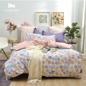 精梳棉床包被套四件組(鋪棉兩用被套)-雙人/雙人加大 / 100% 精梳純棉 /朵娜滋