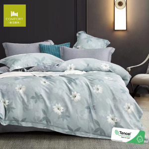 100% TENCEL天絲™萊賽爾40s四件式兩用被床包組-蕓曇｜雙人加大