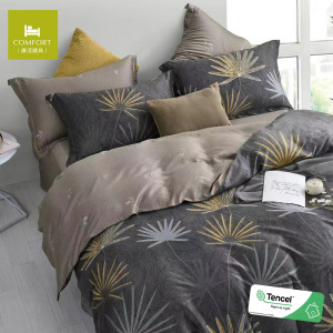 100% TENCEL天絲™萊賽爾40s四件式兩用被床包組-园趣 ｜雙人/加大