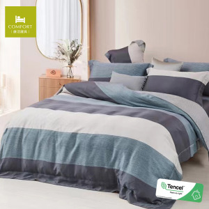 100% TENCEL天絲™萊賽爾40s四件式兩用被床包組-絡克｜雙人加大