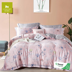 100% TENCEL天絲™萊賽爾40s四件式兩用被床包組-儷影隨行  ｜雙人/加大/特大