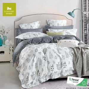 100% TENCEL天絲™萊賽爾40s四件式兩用被床包組-簡璦 ｜雙人/加大/特大