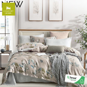 100% TENCEL天絲™萊賽爾40s四件式兩用被床包組-樹影 ｜雙人加大