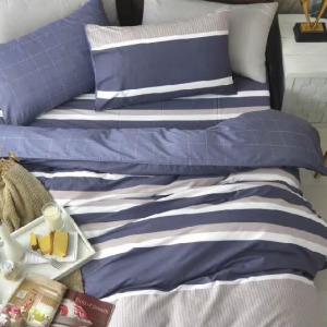 精梳棉床包被套四件組(鋪棉兩用被套)-雙人/雙人加大 / 100% 精梳純棉 / 理性派