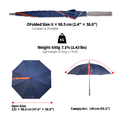54 inch Golf Umbrella Waterproof with Mister and Fan, Cooling UV Sun Protection Golf Essential, Carr_6