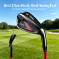 MEGA Golf 7 Iron Swing Training Practice Club, Flexible Shaft, Carbon Shaft for Beginner_4