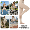 MEGA COOUV Women Cooling Leggings, UPF50+ UV Protection Ultra Thin Silk Compression Tights_4