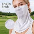 COOUV UPF 50+ UV Protection Face Mask, Breathable Mesh Front, Adjustable Ear Loops, Snap Buttons Bac_5