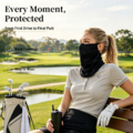 COOUV UPF 50+ UV Protection Face Mask, Breathable Mesh Front, Adjustable Ear Loops, Snap Buttons Bac_7