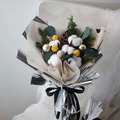 棉花花束（M）｜永生花束_1