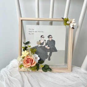 不凋花框 x 似顏繪（單人價格）