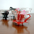 日本 HARIO V60 VDG-01R 造型玻璃濾杯 1-2人用 / 紅色_2