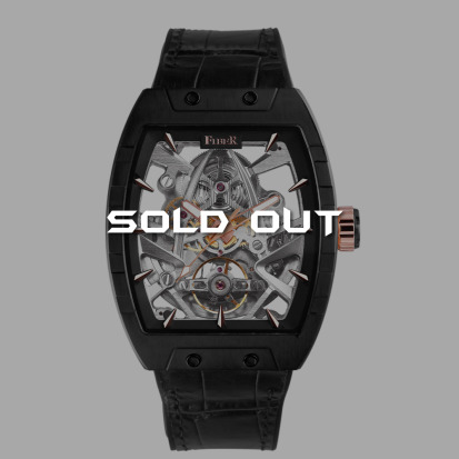 Sold out-FIBER｜8018．時空之刃｜限量機械鏤空錶-黑