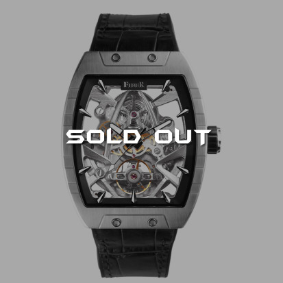 Sold out-FIBER｜8018．時空之刃｜限量機械鏤空錶-銀黑