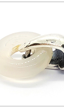 天然荔枝凍圓墜(手工銀釦頭)