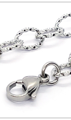 8.5扭花橢圓鋼鍊(75cm)