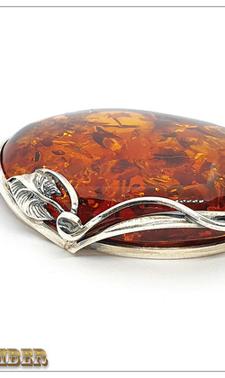 天然琥珀銀墜-N0.59-15.50g