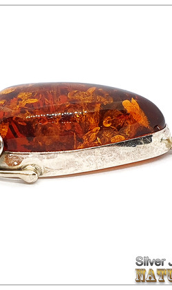 天然琥珀銀墜-NO.55-6.90g