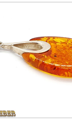 天然琥珀銀墜-NO.53-4.8g