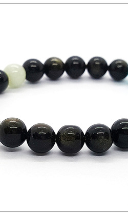 天然石手串(8mm金曜石+天河石)