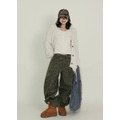 抓痕豹紋彎刀寬褲 /二色_28