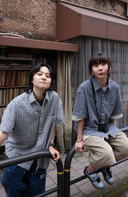 深淺藍格小男孩襯衫 /二色