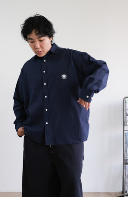 U.S.A.正色斜紋布長袖襯衫 /四色