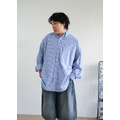 帥鼠條紋大大藍襯衫 /二色_3