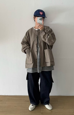 高質感無領瓢蟲外套 /二色