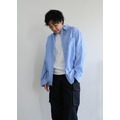 輕滑條紋微寬藍藍の襯衫 /二色_11