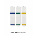 Striped Crew Socks 靛藍/黃/綠 - 條紋針織運動襪 FILTER017聯名款 (三入組)_2