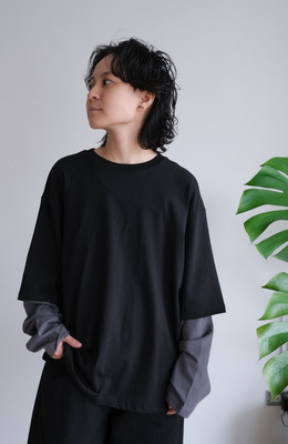 少年感假兩件薄長袖 /三色