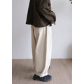 高磅斜紋布好型微寬褲 /三色_7