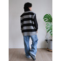 大V領條紋毛背心 /三色_10
