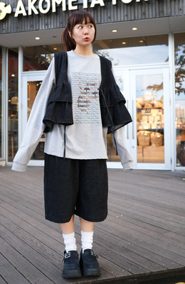 燈芯絨兒六分褲 /二色