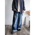 畫家分三塊直筒寬牛仔褲 /二色_9