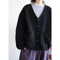 短短日系雙口刷毛無領外套 /四色_23
