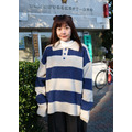 老學院派條紋POLO毛衣 /三色_4