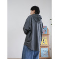 SOFT直線皺皺連帽小外套 /三色_1
