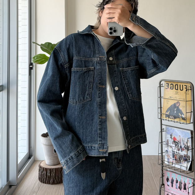 給他100分麻線感牛仔外套 /二色